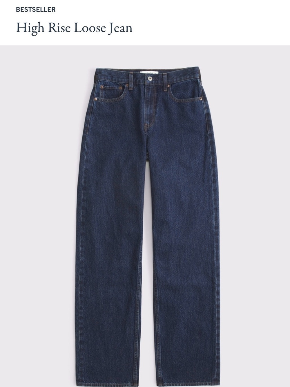 Abercrombie High-Rise Loose Fit women’s Jeans - Dark Blue